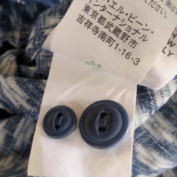 L.L. Bean Signature Size XL Blue Patterned Shirt 100% Cotton - Picture 6 of 7